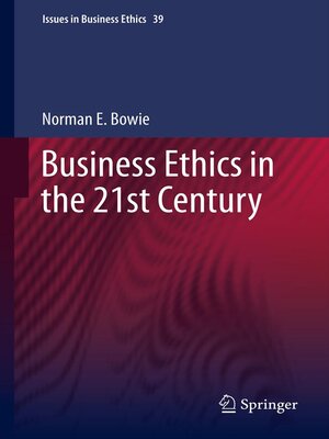 cover image of Business Ethics in the 21st Century